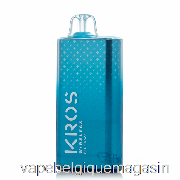 Vape Belgique Kros Sans Fil 9000 Jetable Bleu Razz